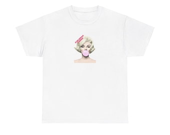 Being Normal is Boring Marilyn Monroe Bubblegum : Unisex Heavy Cotton Tee