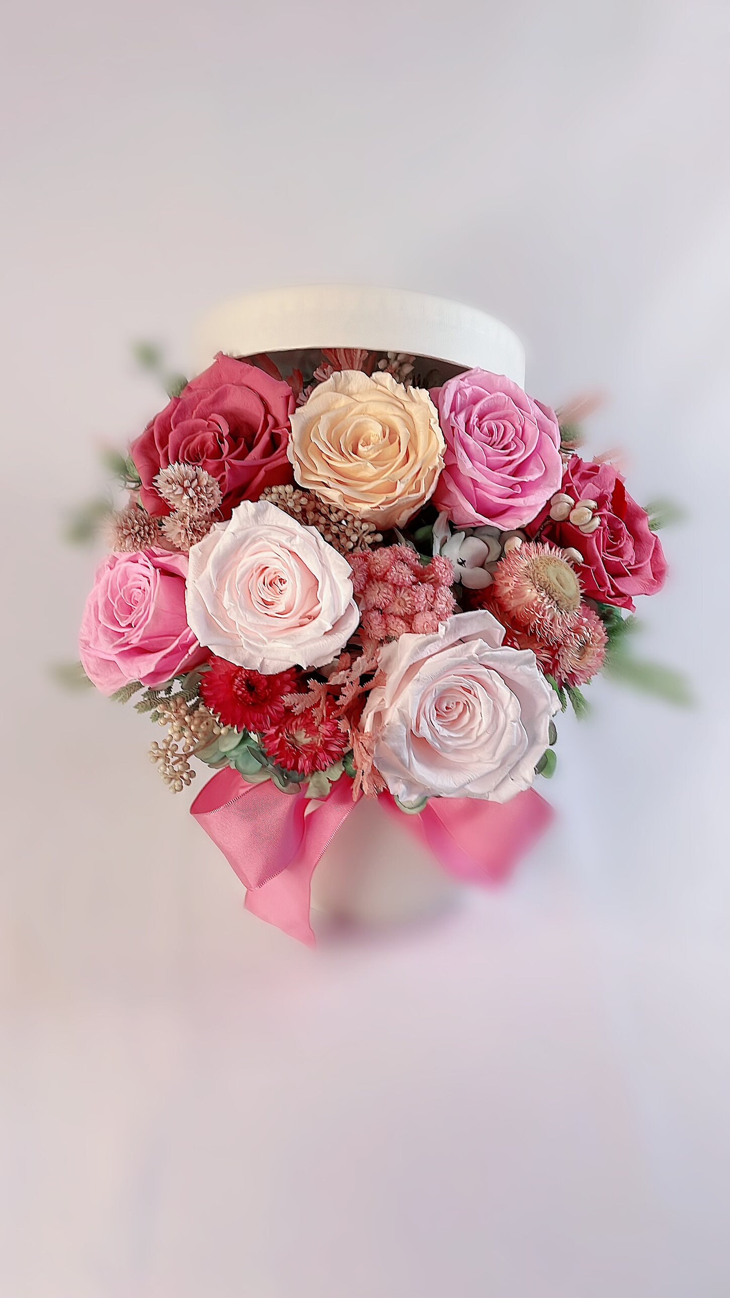 Mixed Preserved Roses Eternal Roses Forever Roses Home Decor Box of