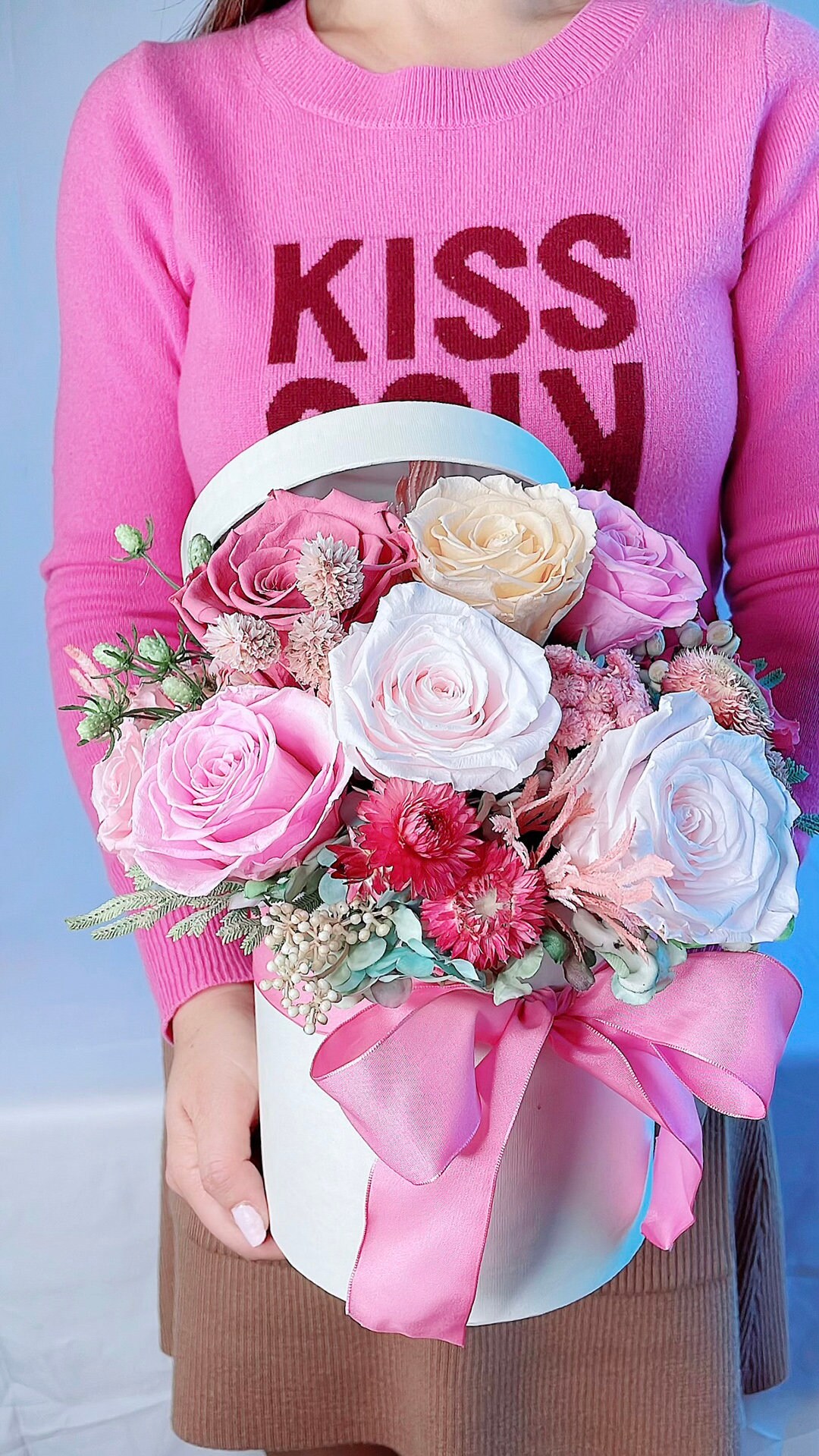 Mixed Preserved Roses Eternal Roses Forever Roses Home Decor Box of