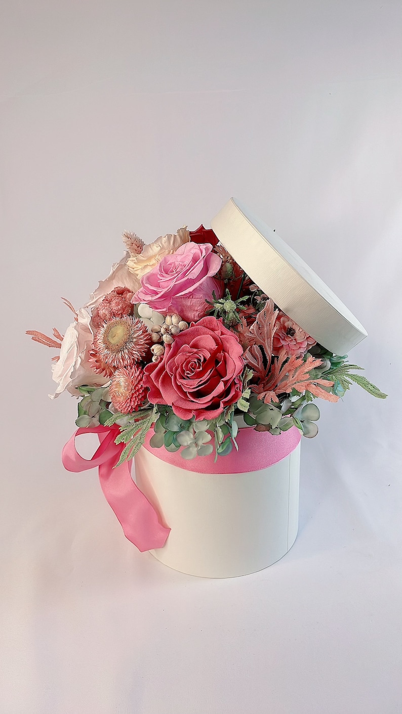 Mixed Preserved Roses Eternal Roses Forever Roses Home Decor Box of