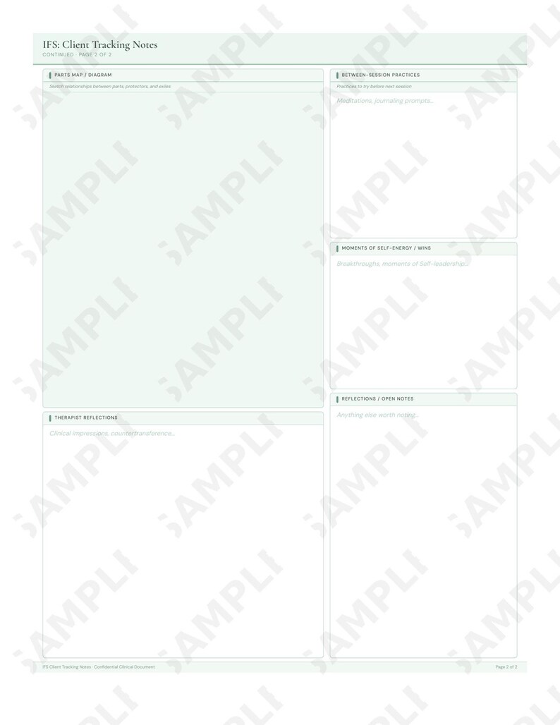 Ifs Progress Note Example IFS PROGRESS NOTES - Etsy