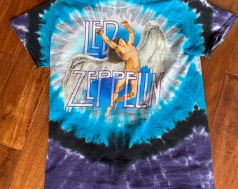 Led Zeppelin Tie Dye Angled Fringe Size L 1 of 1 Customizable or As Is