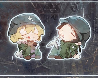 Girls Last Tour Yuuri and Chito Shattered Holographic Keychains