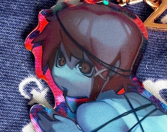 Lain Iwakura Holographic Wirewrap Keychain