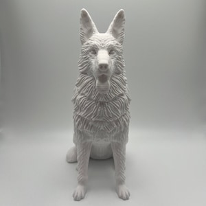 Custom 3D Printed German Shepherd Dog Figurine