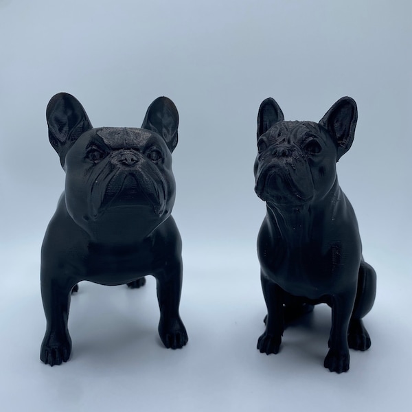 Custom 3D Printed French Bulldog Figurine