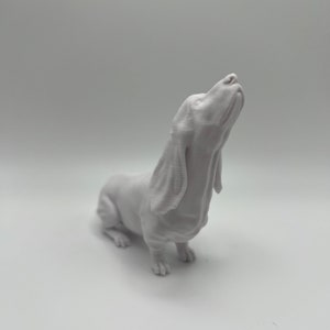 Custom 3D Printed Basset Hound Dog Figurine