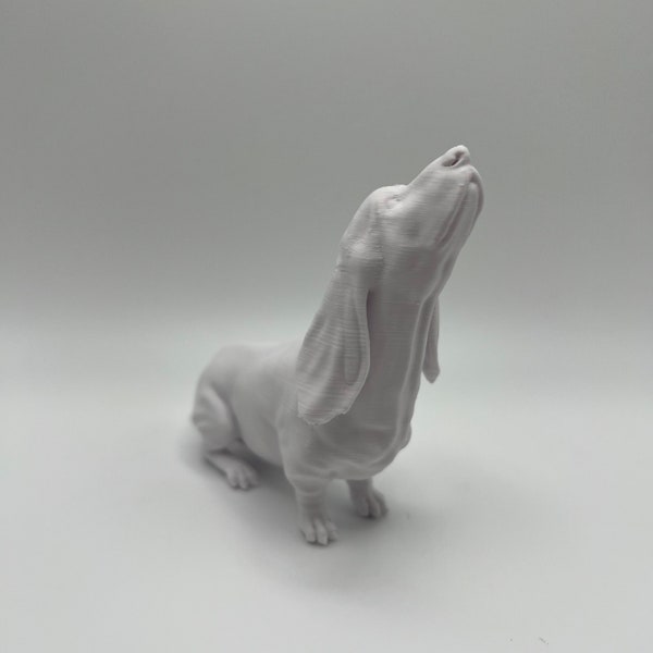 Figurine de chien Basset Hound imprimée en 3D personnalisée