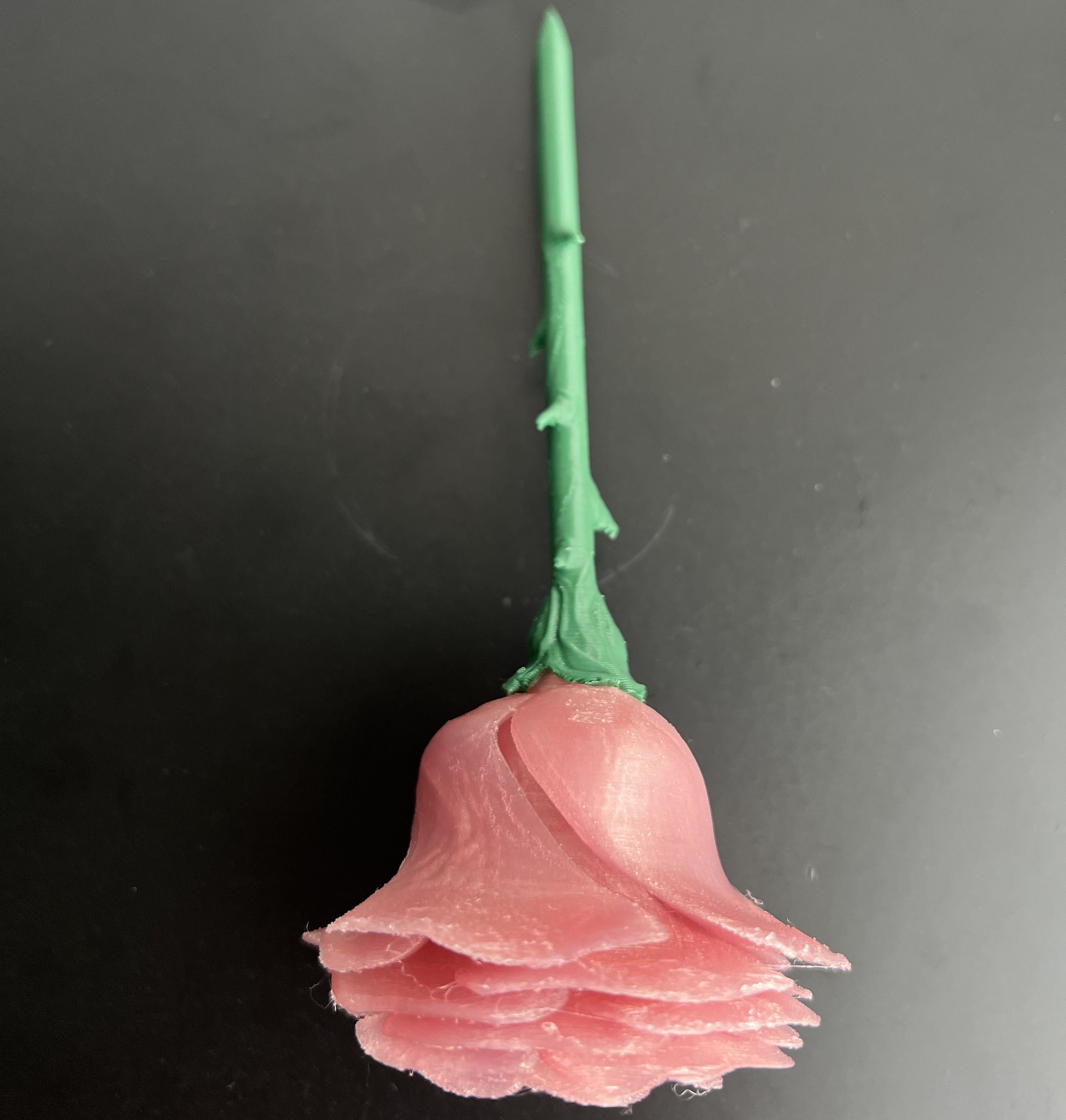 Realistic 3D Printed Rose With Stem - Etsy