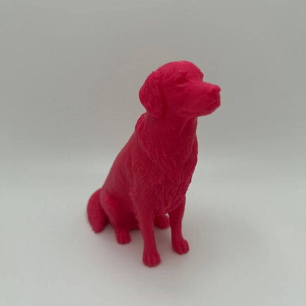 Custom 3D Printed Golden Retriever Dog Figurine