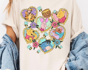 Vintage Winnie the Pooh Disney Shirt, Comfort Colors Pooh and Friends Tee, Cute Disneyland Family Trip, Disney Vacation T-Shirt