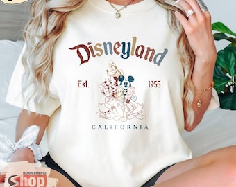 Disneyland Est 1955 Shirt, Comfort Colors California Tee, Vintage Mickey And Friends Shirt, Disneyland Family Trip Shirt, Disney Vacation