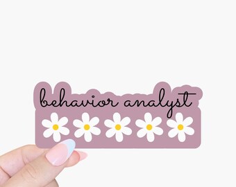 BCBA Behavior Analyst Vinyl Sticker - Weatherproof ABA Therapist Gift