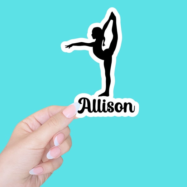 Custom gymnastics sticker/gymnastics gift/gymnastics team gift/gymnastics party favors/water bottle stickers/laptop stickers