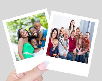 Custom Photo Sticker, Instant Polaroid Style, UV Coated Vinyl