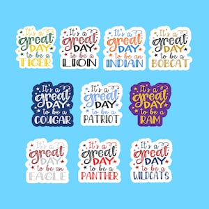 Personalized mascot sticker/school sticker/personalized school/custom name decal/team sticker/water bottle tumbler stickers/water bottle