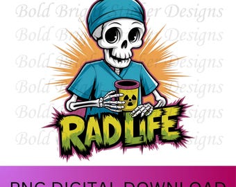 rad tech png, RAD Technologe png, Radiologe floral png, digitaler Download rad Tech, rad Sublimation Design