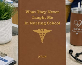 Journal d'infirmière personnalisé, cadeau d'infirmière autorisée, cadeau de remise des diplômes, appréciation d'une infirmière, cadeau de collègue