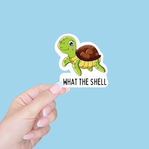 turtle sticker/funny animal sticker/animal lover gift/turtle gift/animal pun sticker/turtle lover gift/best friend gift