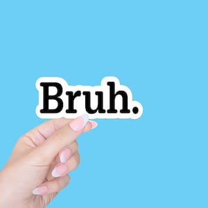Bruh sticker/sarcasm sticker/funny stickers/laptop sticker/hydro flask sticker/macbook sticker/Mother son sticker/ father daughter sticker