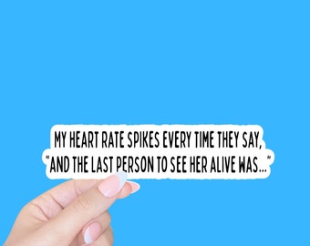 True Crime/True Crime stickers/funny stickers/water bottle stickers/True Crime laptop sticker/ Crime Podcast Fan Gift