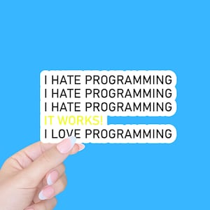 Computer programming sticker/C programming/coding gifts/tumbler and cellphone sticker/water bottle stickers/laptop stickers/techie gifts