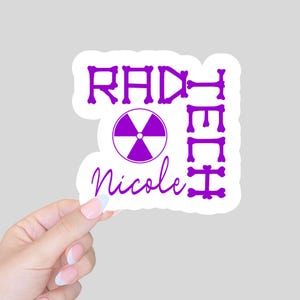 rad tech sticker, gift for rad tech, custom sticker, radiologist gift, water bottle sticker, ray tech gift, radiology technician