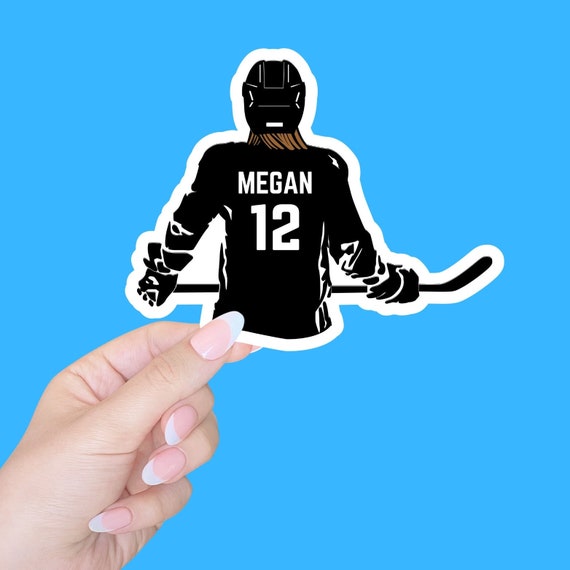 personalized girls hockey sticker/custom female hockey sticker/hockey team gift/Girls hockey sticker/hockey name decal