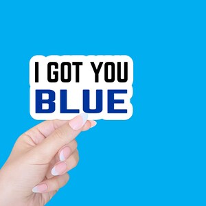 I got you blue/baseball sticker/helmet sticker/baseball gift/water bottle stickers/laptop sticker/hydroflask/umpire sportsmanship