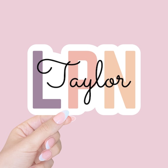 Personalized LPN sticker/nurse sticker/Practical nurse sticker/best friend gift/nursing sticker/laptop sticker