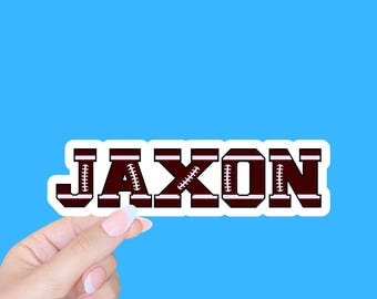 Personalized FOOTBALL sticker/helmet sticker/name sticker/ custom football/team decals/team gifts/football decal