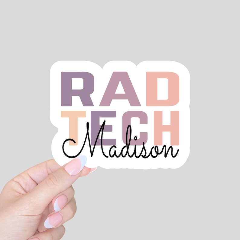 Rad Tech Sticker File Rad Tech Sticker, Gift for Rad Tech, Custom Sticker, Radiologist Gift ...