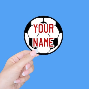 Personalized Soccer name Ball/ Personalized soccer sticker/vinyl soccer sticker/custom soccer sticker/team decals/team gifts/name decal
