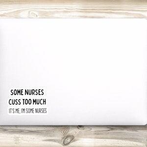 funny nurse sticker/nurse humor/healthcare sticker/laptop sticker/journal and tumbler sticker zdjęcie 3