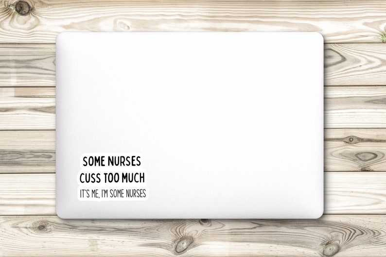 funny nurse sticker/nurse humor/healthcare sticker/laptop sticker/journal and tumbler sticker zdjęcie 3
