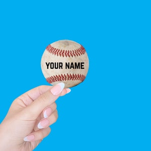 Personalized baseball sticker/vinyl baseball sticker/dugout bucket sticker/custom baseball sticker/team decals/team gifts