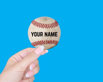 Personalized baseball sticker/vinyl baseball sticker/dugout bucket sticker/custom baseball sticker/team decals/team gifts