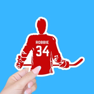 personalized boys hockey sticker/custom male hockey sticker/hockey team gift/boys hockey sticker/hockey name decal