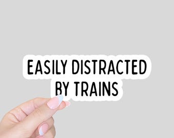 Cadeau pour amateur de train, autocollant d'observateur de train, autocollant de gobelet, passionné de train