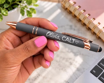 Personalized engraved pen, dyslexia therapist gift, reading coach gift