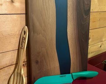 Blue Epoxy Serving Board