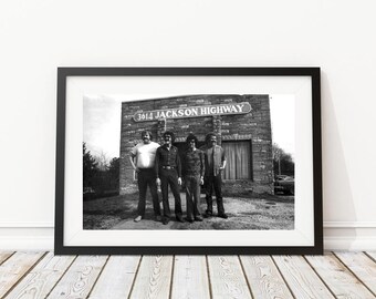 Vintage Photo - 1970&#39;s Muscle Shoals and The Swampers - Photography, Black & White, Wall Art, Home Decor, Print