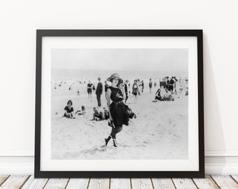 Photo vintage - Mode femme et enfant des années 1920 - Photographie, noir et blanc, art mural, Speakeasy, art de bar, décoration, impression