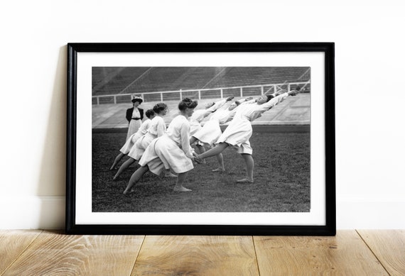 Vintage Photo Women 1920's Exercise Fitness Class Photography