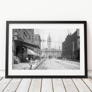 Vintage Foto - 1920&#39;s Denver Colorado Oxford Hotel Union Station - Fotografie, Schwarz & Weiß, Wandkunst, Sprechblase, Bar Kunst,