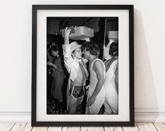 Vintage Photo - 1970&#39;s Studio 54 Disco Era Kids Dancing - Photography, Black & White, Wall Art, Bar Art, Decor, Print
