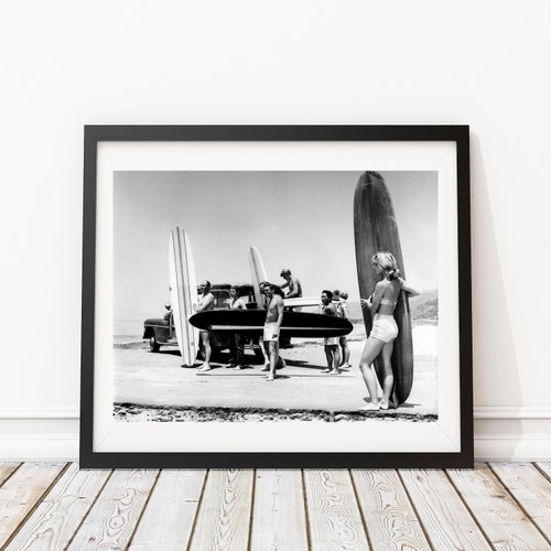 Beach Art Photography Black and White Modern Coastal Photo Etsy