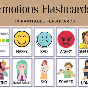 Emotions - 39 Printable Flashcards