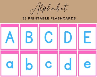 Alphabet - 53 Printable Flashcards