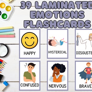 Emotions - 39 Laminated Flashcards